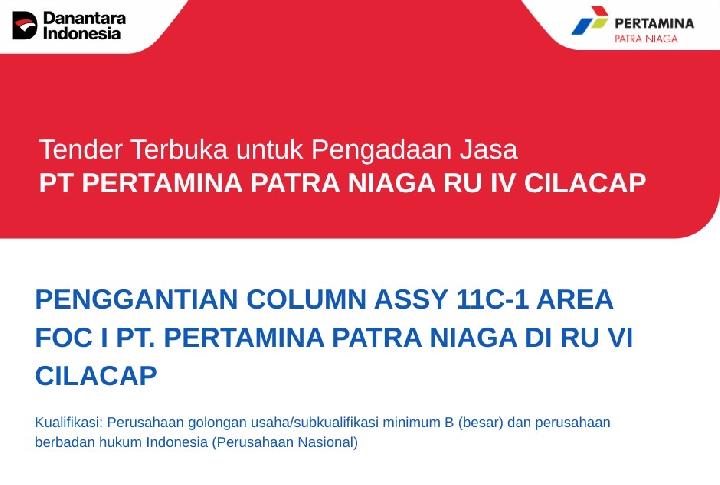 Pertamina Patra Niaga Cilacap Gelar Tender Besar Penggantian Kolom Kilang Demi Efisiensi dan Keandalan