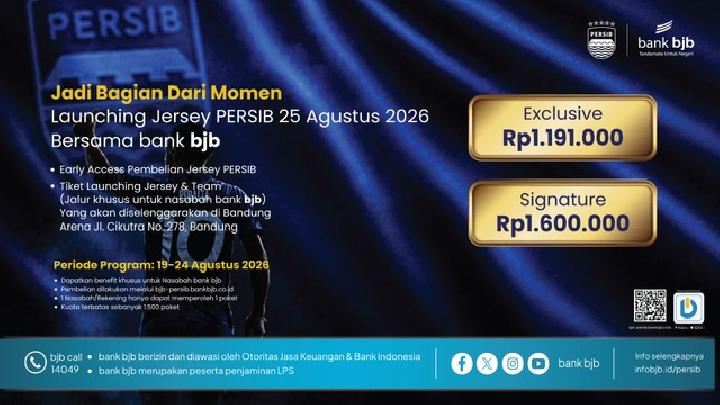 Bank Bjb Perkuat Kemitraan PERSIB dengan Early Access Jersey 2026/2027
