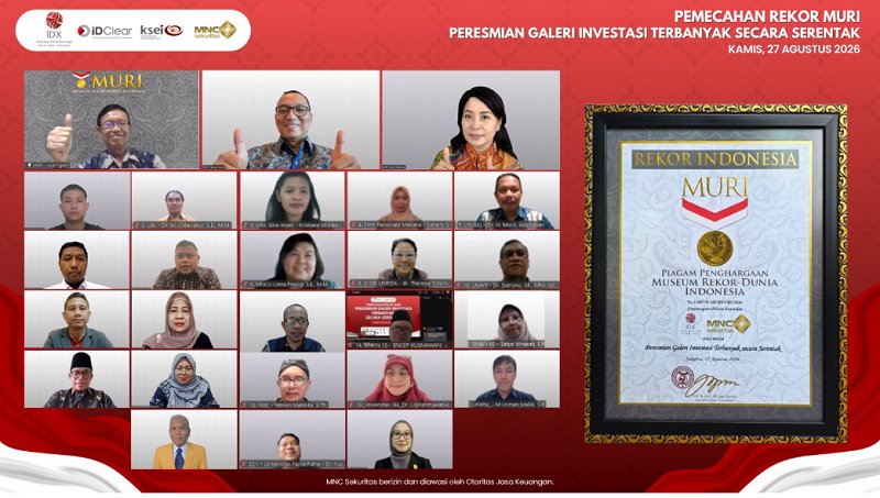 BEI dan MNC Sekuritas Pecahkan Rekor MURI, Dorong Inklusi Keuangan Lewat Galeri Investasi Masif
